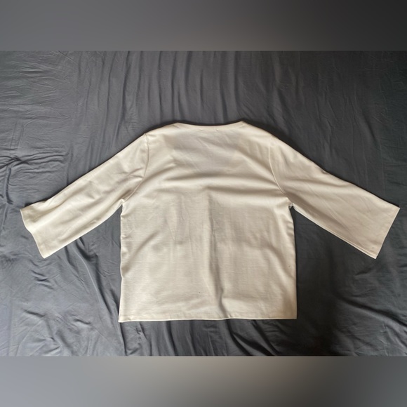 White Zara Vneck Top - Picture 2 of 6